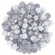 Czech 2-hole Cabochon beads 6mm Crystal Vitrail Light Matted